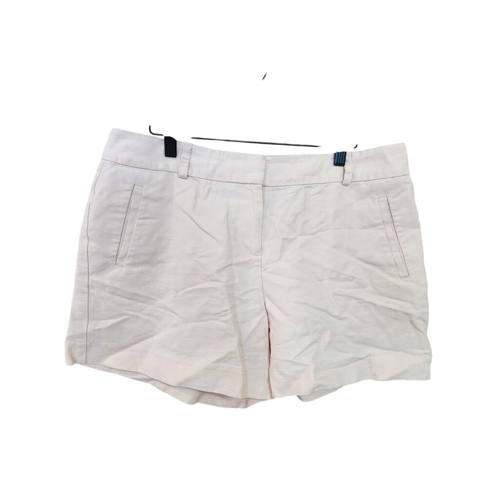 Ann Taylor Loft Womens Light Pink Shorts Size 8 Linen blend